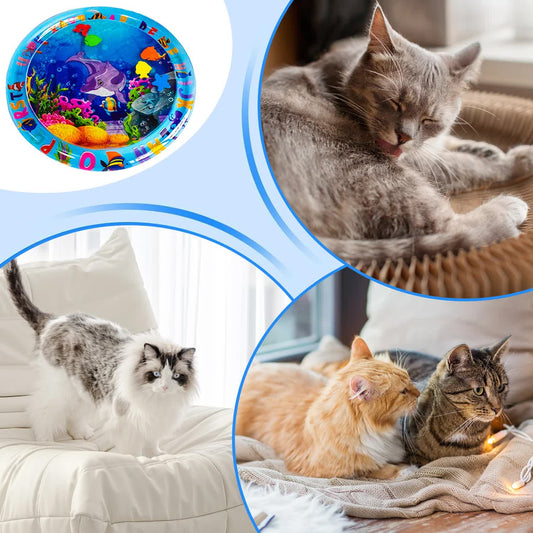 SunReady™ Interactive Sensory Water Play Mat - Cooling Bed for Cats & Dogs
