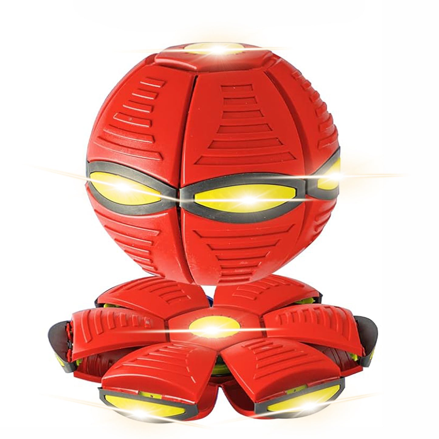 SunReady Magic UFO Dog Ball Toy with LED Lights feature view for dogs