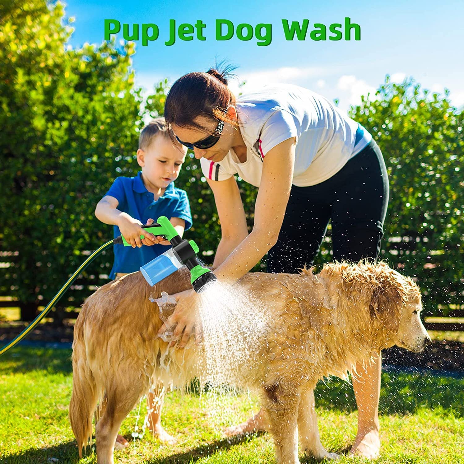 SunReady 8-in-1 Dog Shower Sprayer & Grooming Kit lifestyle photo for Australian pet homes