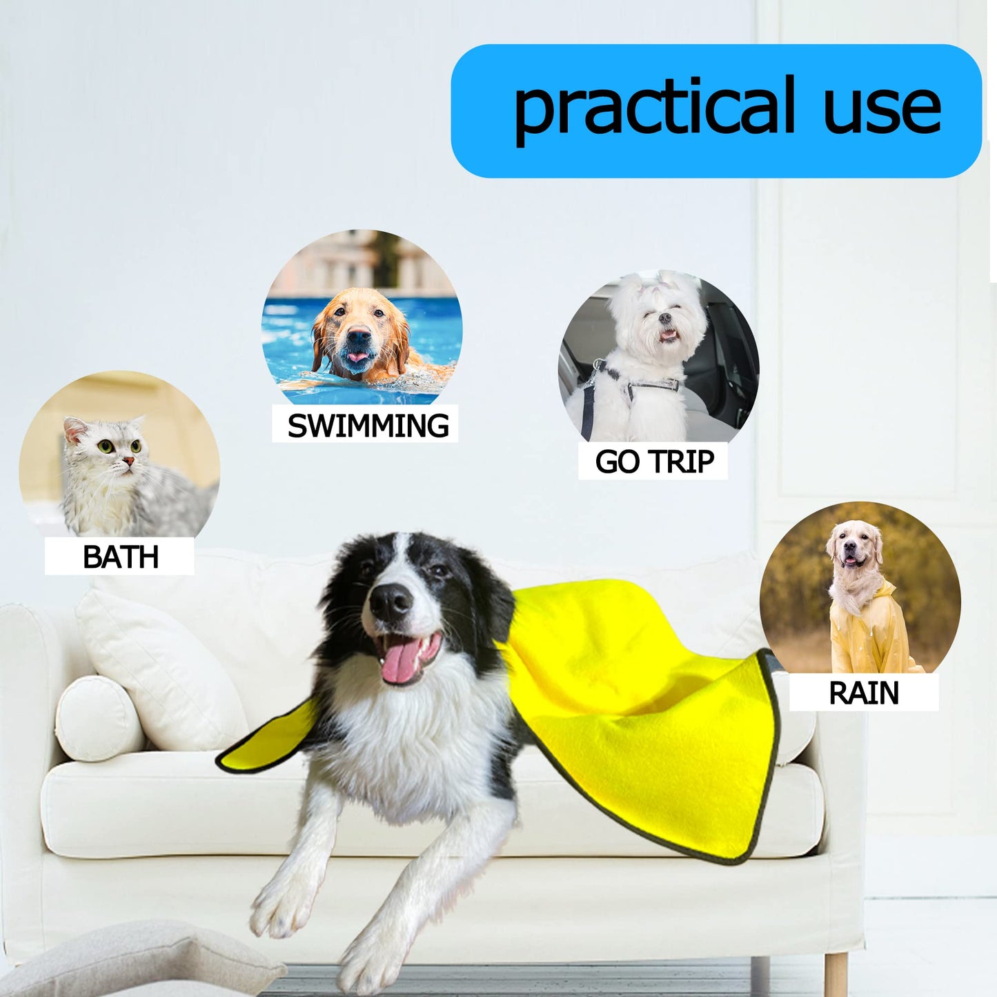 SunReady Microfiber Dog Drying Towel lifestyle photo for Australian pet homes