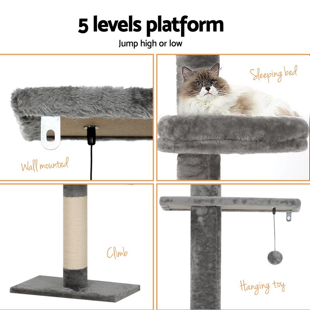 SunReady Floor-to-Ceiling Cat Tree Tower 2.3m-2.9m for indoor cats in Australian homes