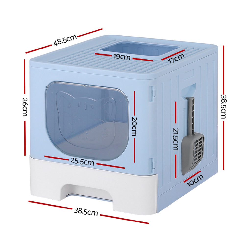SunReady Enclosed Foldable Cat Litter Box detail for daily pet care at home