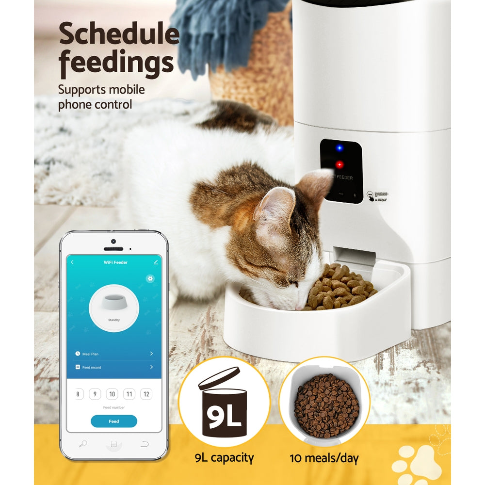 SunReady Smart 9L WiFi Automatic Pet Feeder detail for feeding routine at home