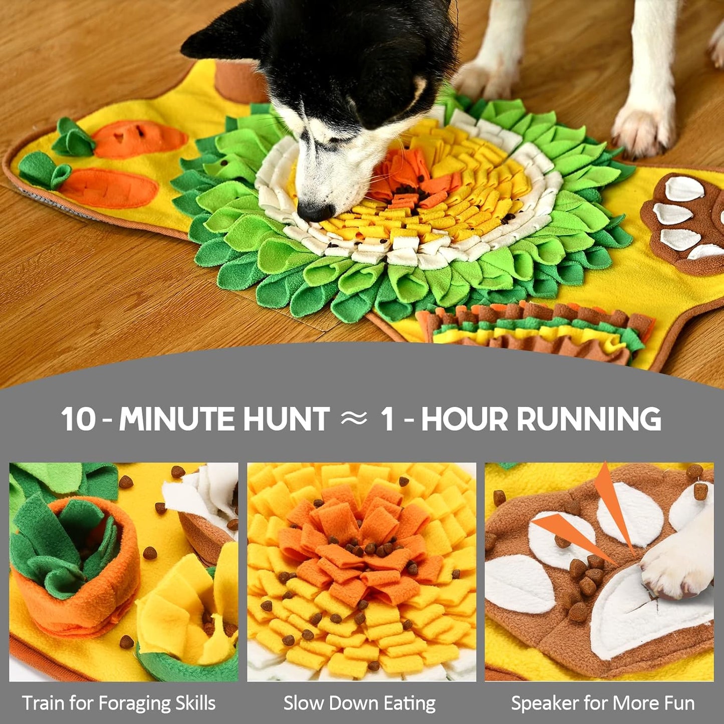 SunReady Interactive Dog Snuffle Mat detail for enrichment play at home