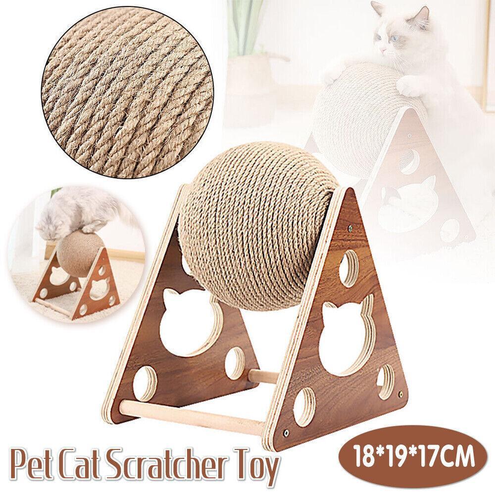 SunReady Modern Wooden Cat Tree & Sisal Scratcher for indoor cats in Australian homes