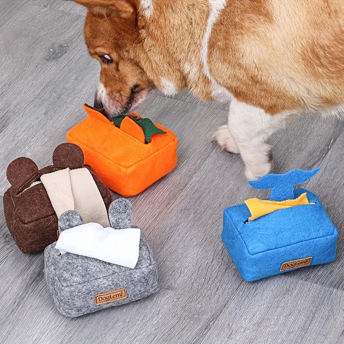 SunReady Calming Dog Snuffle Box Puzzle Toy feature view for dogs