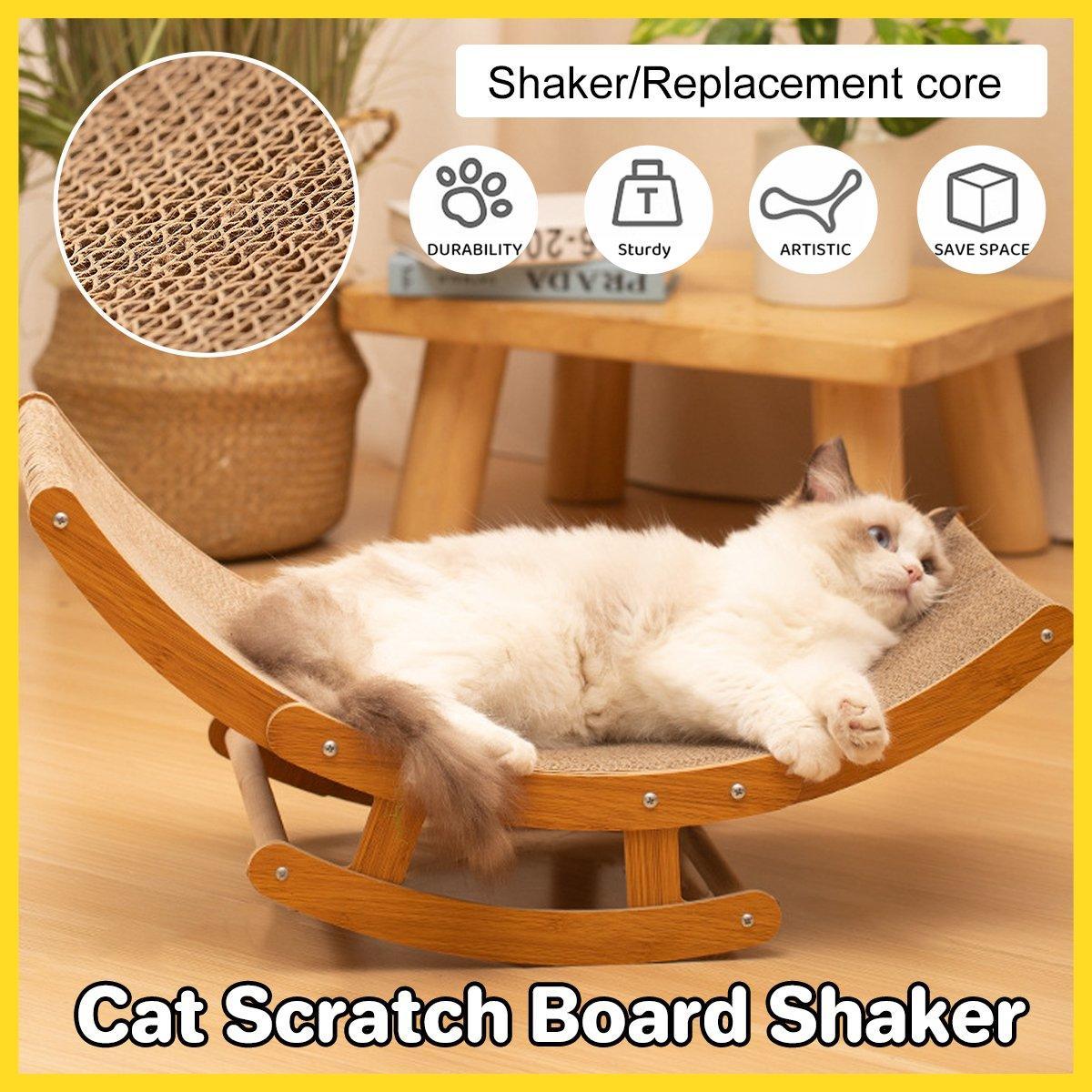 SunReady 3-in-1 Rocking Cat Scratcher Bed detail for climbing and scratching at home