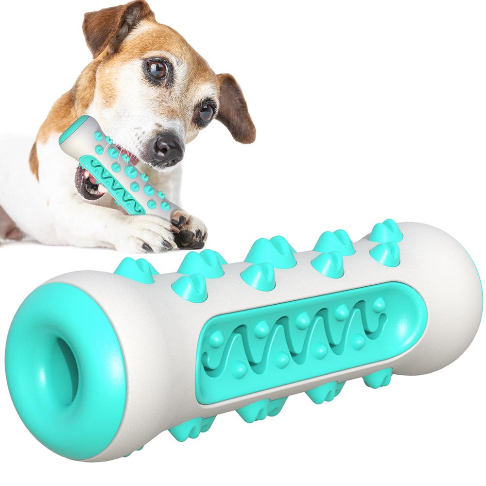 SunReady Tough Squeaky Dog Chew Toy and Dental Brush detail for enrichment play at home