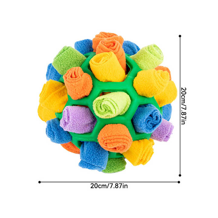SunReady Interactive Snuffle Ball Treat Dispensing Toy detail for enrichment play at home