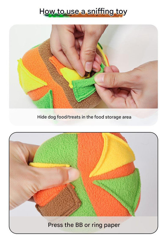 Soft pet-safe polyester squeaky ball toy for indoor play - SunReady™ Pet Supplies