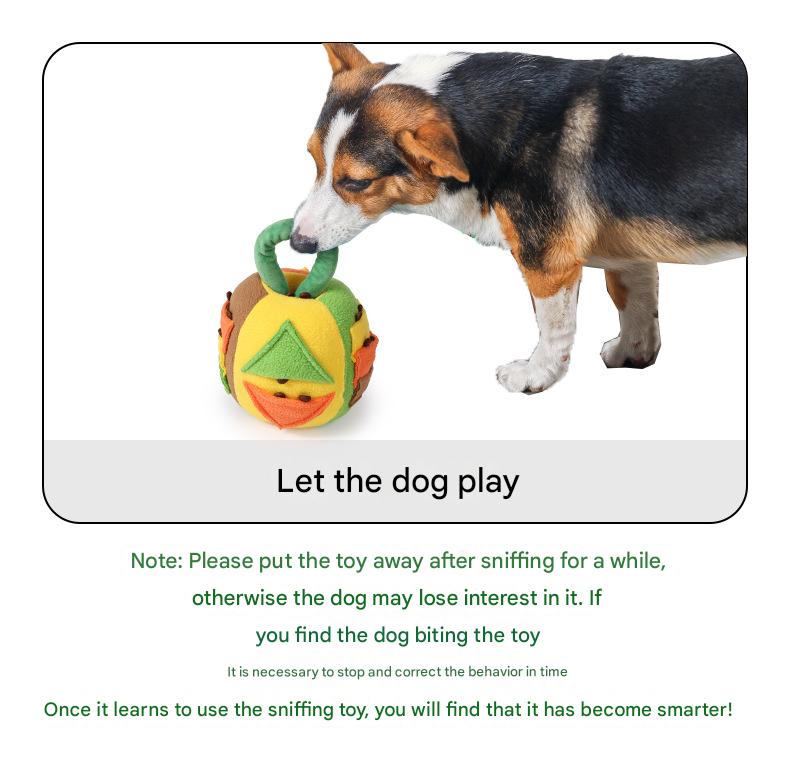 Close-up of fabric folds for treat hiding in SunReady™ Snuffle Ball for dogs