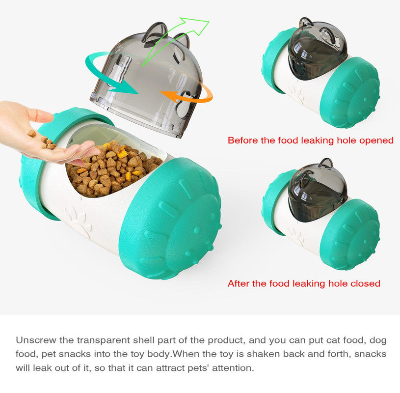 SunReady™ Wobble & Treat Interactive Dispenser - Slow Feeder Puzzle Toy