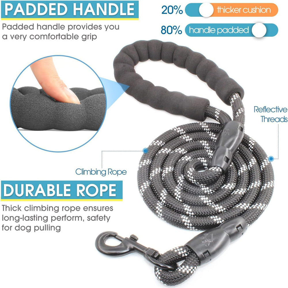 SunReady™ 3-in-1 Tangle-Free Bungee Dog Leash - Heavy Duty Reflective Coupler for 1-3 Dogs