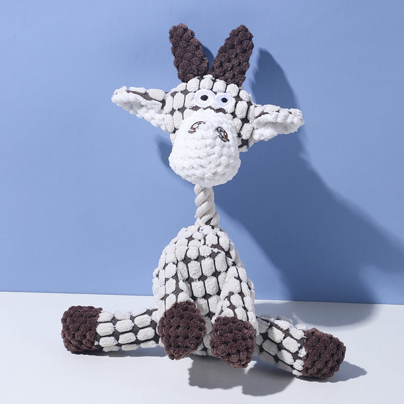 SunReady Cuddly Corduroy Squeaky Dog Toy feature view for dogs