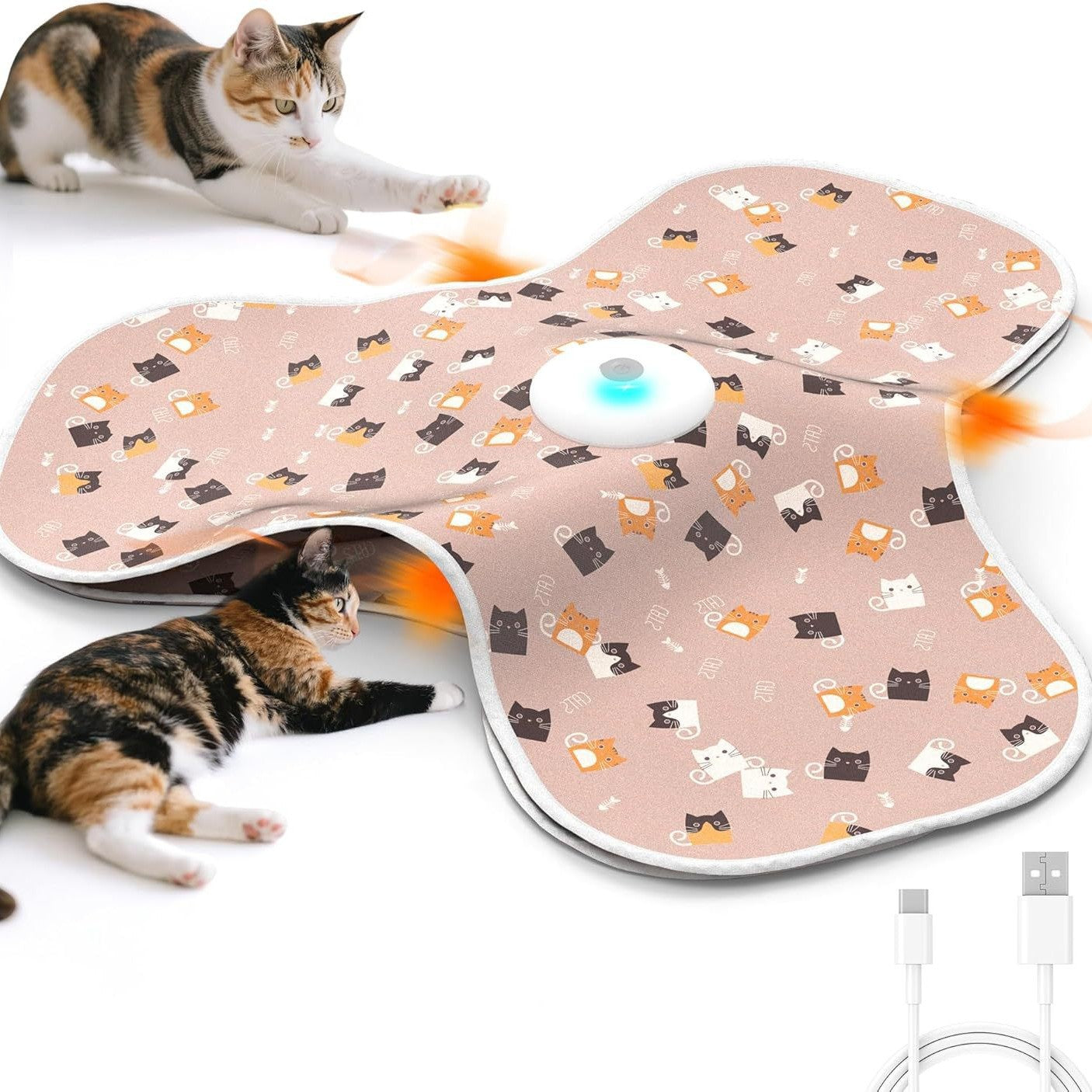 SunReady Rechargeable Peek-a-Boo Cat Toy with Feathers lifestyle photo for Australian pet homes