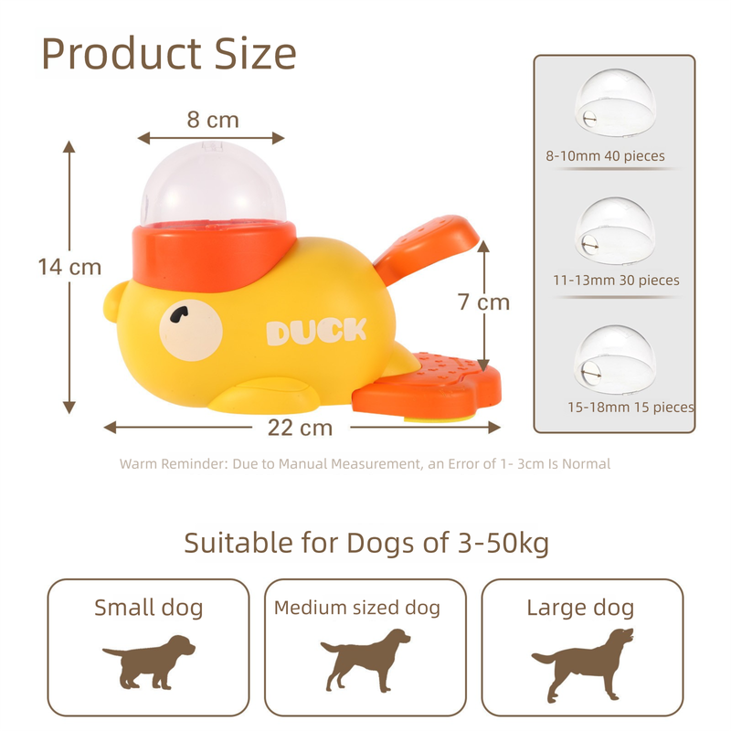SunReady Interactive Duck Treat Dispenser Puzzle Toy detail for enrichment play at home