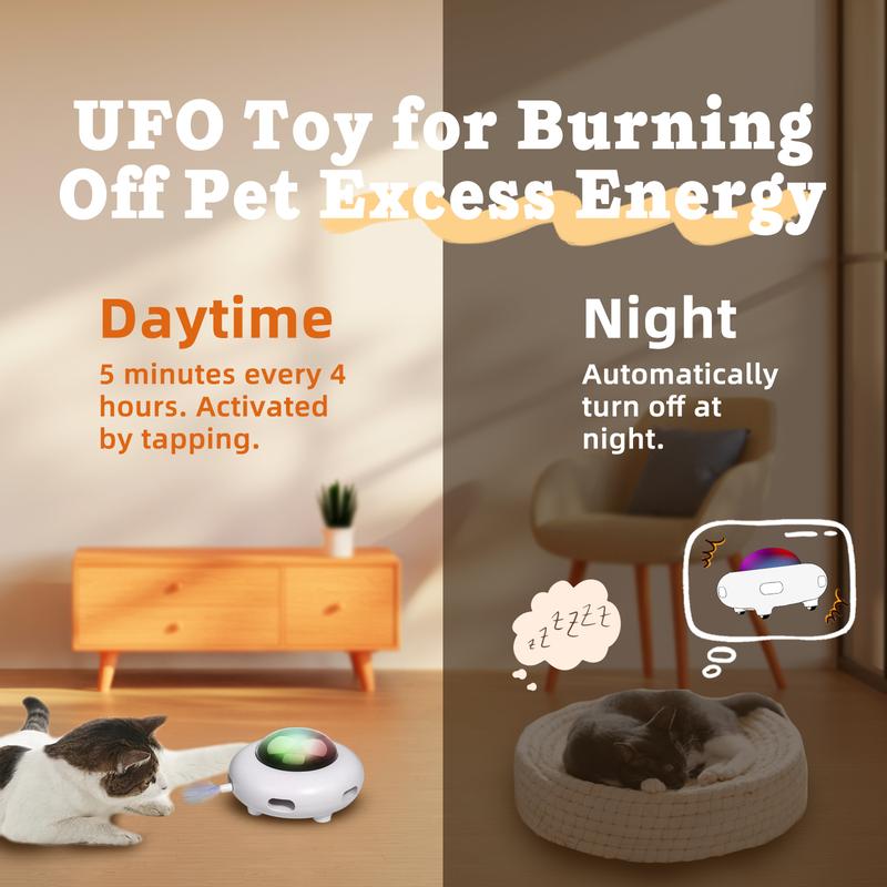 SunReady Smart UFO Automatic Cat Toy detail for enrichment play at home