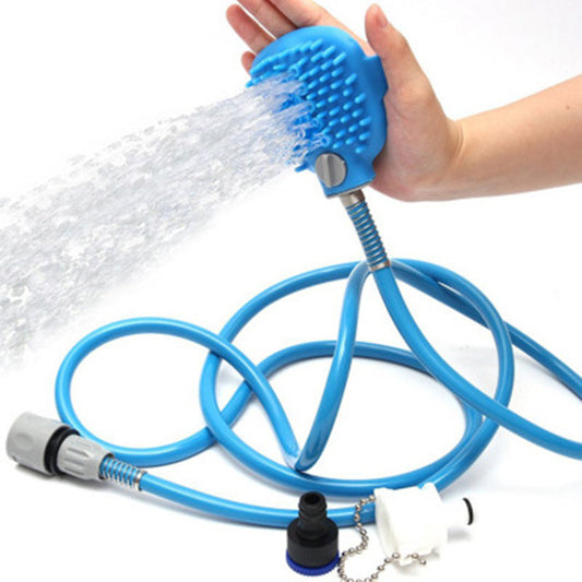 SunReady 2-in-1 Pet Shower Sprayer & Massage Scrubber | Dog Grooming Tool