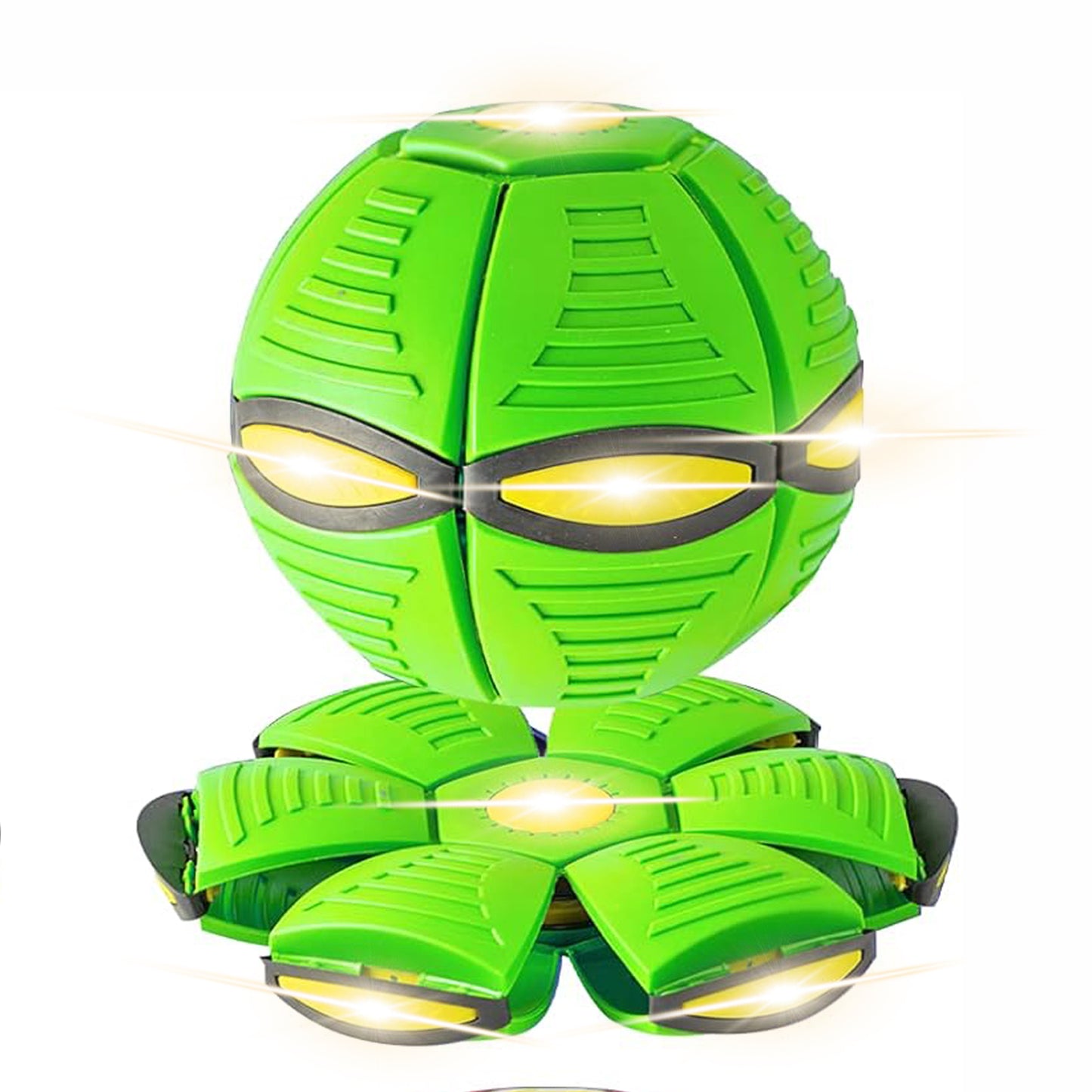SunReady Magic UFO Dog Ball Toy with LED Lights detail for enrichment play at home